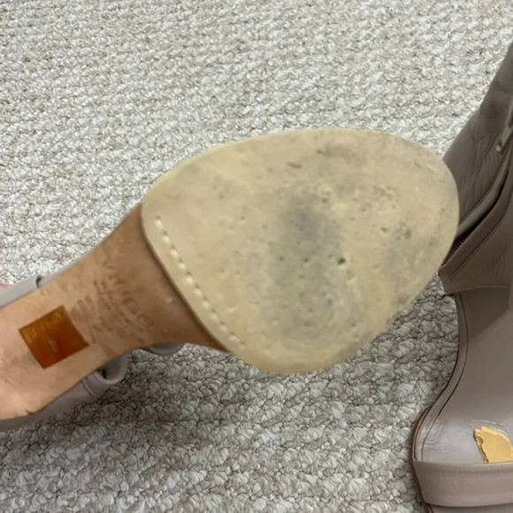 Vince heels strappy leather size 7.5 brown  gray - Picture 6 of 13